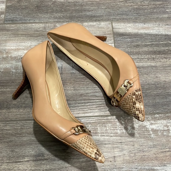 Coach Lauri Nude Snake Pumps size 6 - Picture 5 of 10